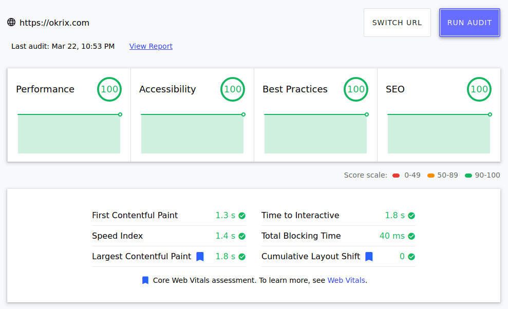 Okrix website